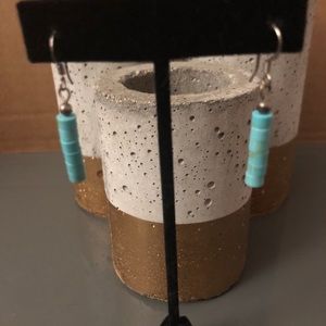 Turquoise and sterling silver earrings